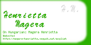 henrietta magera business card